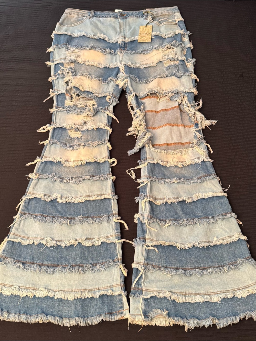 NEW! The M.A.P. Most Attractive People Women's Jeans 2XL Bell Bottom Distressed